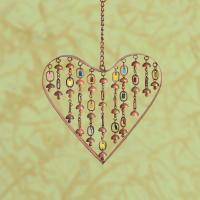 Heart withDangles 9 inch Windchime-ANCIENTAG1436