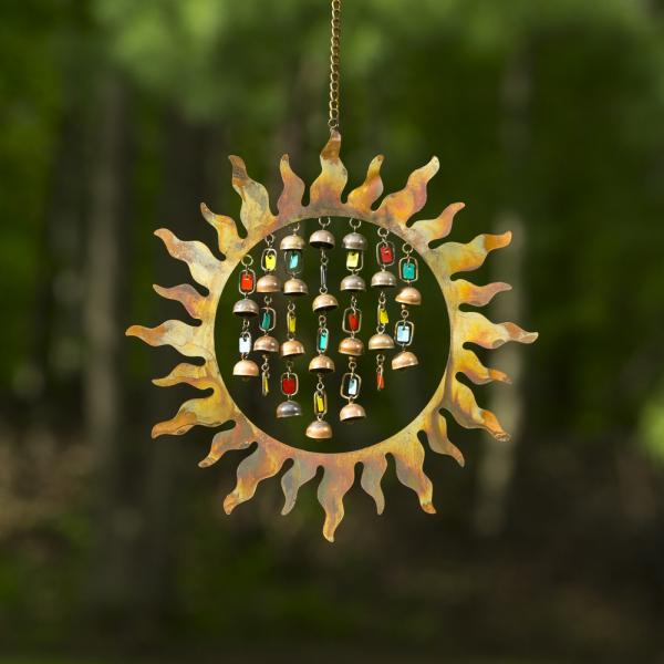 Sun with Dangles Multicolor Hanging Wind Chime