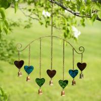 Hearts Wind Chime Multicolor Hanging Wind Chime-ANCIENTAG1448