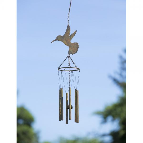 Flamed Hummingbird Pipes Wind Chime