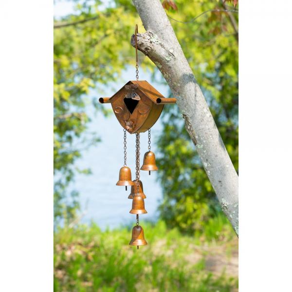 Birdhouse Flamed Hanging Wind Chime