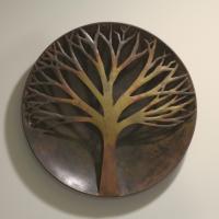 Raised Tree Flamed Wall Disc 12 inch-ANCIENTAG83242