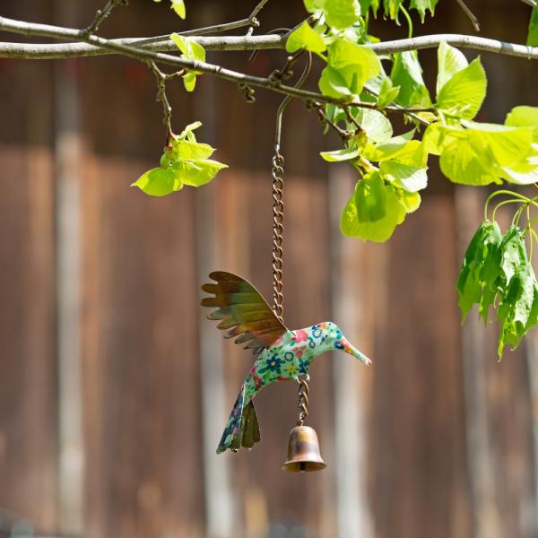 Floral Hummingbird Multicolor Ornaments