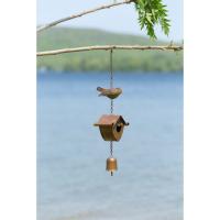 Bird Birdhouse and Bell Flamed Ornament-ANCIENTAG86136