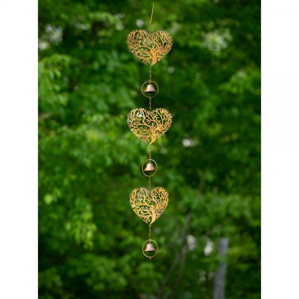Triple Openwork Hearts Flamed Hanging Ornament
