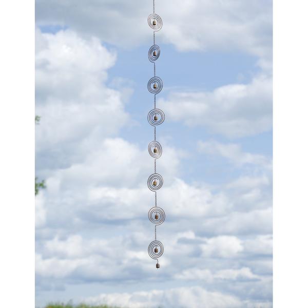 Circle Spiral Flamed Hanging Rain Chains