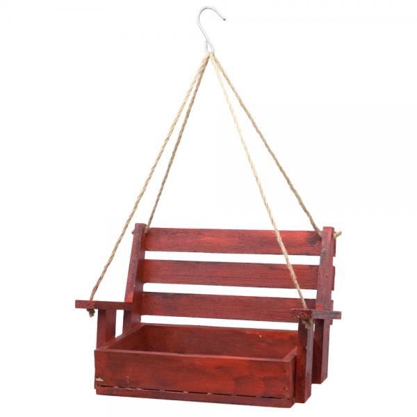 Red Hanging Porch Swing Feeder