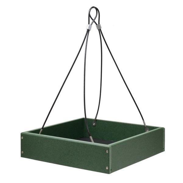 Petite Green Poly Hanging Tray Feeder