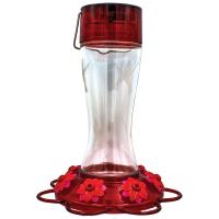 Red Solar Color Changing Hummingbird Feeder-BE254