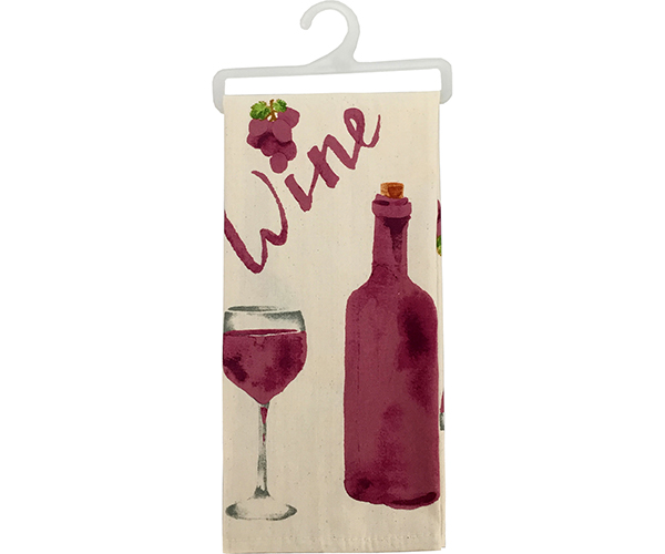 Watercolor Wine Kitchen Towel