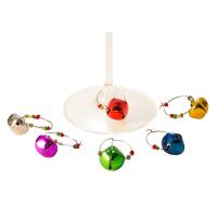 Bells Holiday Wine Charms Set of 6-AWMBELLS
