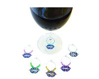 Smooch Wine Charms Set of 6-AWMSMOOCH