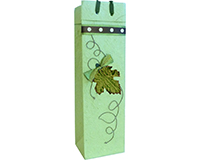Handmade Paper Wine Bottle Bag - Fluttering Leaf-BB1FLUTTERING