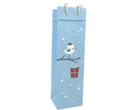 Handmade Paper Wine Bottle Bag Tweet-BB1TWEET