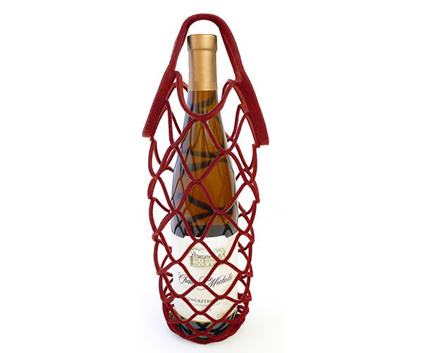 Burgundy Felt Bottle Net