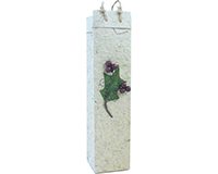 Handmade Paper Olive Oil Bottle Bag - Holiday Scarlett Berry-OB1SCARLETTBERR