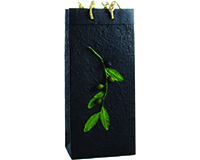Handmade Paper Olive Oil Bottle Bag - Branch Black-OB2-BBRANCH