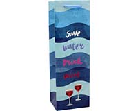 Printed Paper Wine Bottle Bag Conserve Water-P1CONSERVE