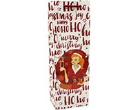 Printed Paper Wine Bottle Bag  - Hot Toddy-P1HOTTODDY