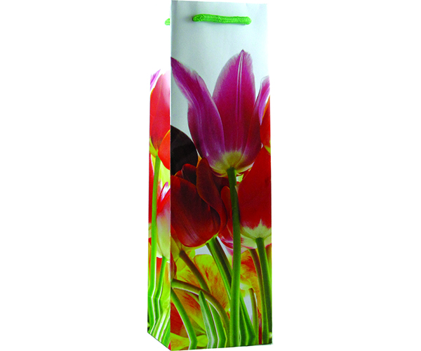 P1 Tulips - Printed Paper Bottle Bags