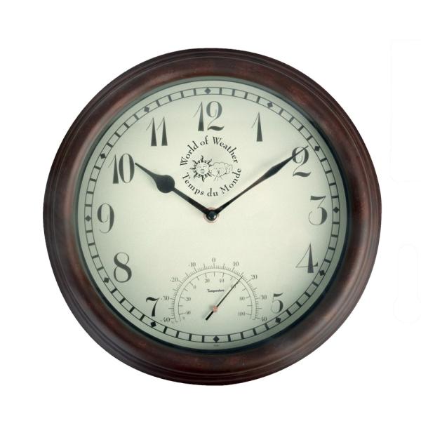 Small Outdoor Clock & Thermometer Small Outdoor Clock & Thermometer