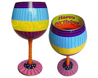 IB Wine Glass Happy Birthday (IBWHAPPY)