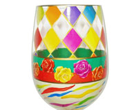Stemless Wine Glass Diamonds Bottom's Up-SLDIAMONDS