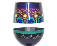 Peacock Bottom's Up Stemless Wine Glass-SLPEACOCK