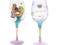 Wine Glass Motherly Love Girl-WGMOTHERLYGIRL