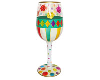 Wine Glass Roses Bottom's Up-WGROSES