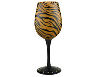 Wine Glass Tiger Stripes-WGTIGER