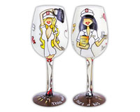 Wine Glass, TLC Blonde Nurse-WGTLCBLONDE