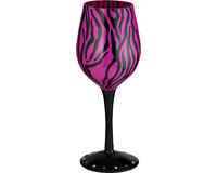 Wine Glass Zebra-Magenta (WGZEBRAMAGENTA)