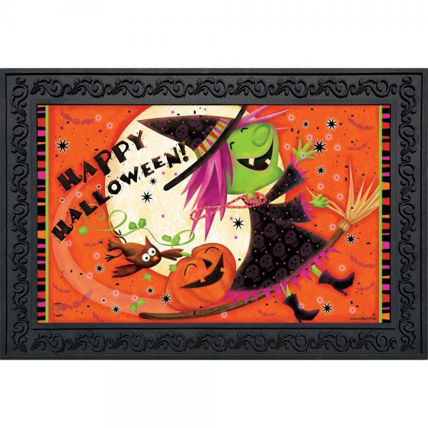 Flying Witch Halloween Doormat