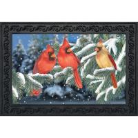 Winter Cardinal Trio Doormat-BLD00705