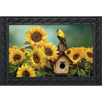 Goldfinch & Sunflowers Doormat-BLD00765