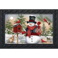 Snowman And Friends Winter Doormat-BLD01867