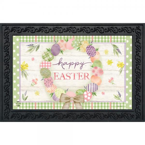 Easter Egg Wreath Doormat