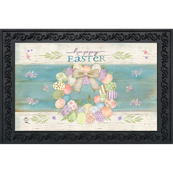 Pastel Easter Wreath Doormat