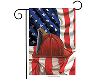 Fireman Helmet Garden Flag-BLG00543
