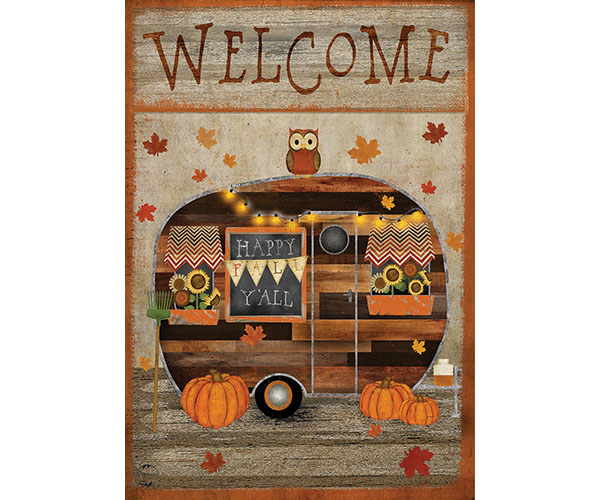 Fall Camper Garden Flag