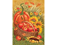 Pumpkin and Apples Garden Flag-BLG00707