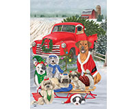 Holiday Dogs Garden Flag-BLG00943
