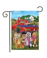 Country Pups Garden Flag-BLG01210
