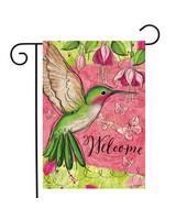 Blissful Hummingbird Garden Flag-BLG01244