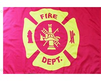 Fire Department Applique Garden Flag-BLG01254