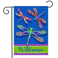 Colorful Dragonflies Garden Flag-BLG01593