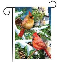 Snowy Cardinals Garden Flag-BLG01661