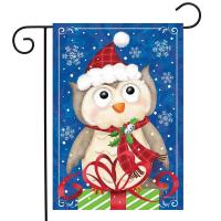 Christmas Owl Garden Flag-BLG01664