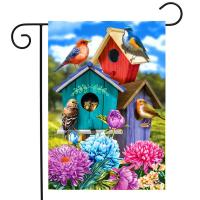 Colorful Birdhouses Garden Flag-BLG01772
